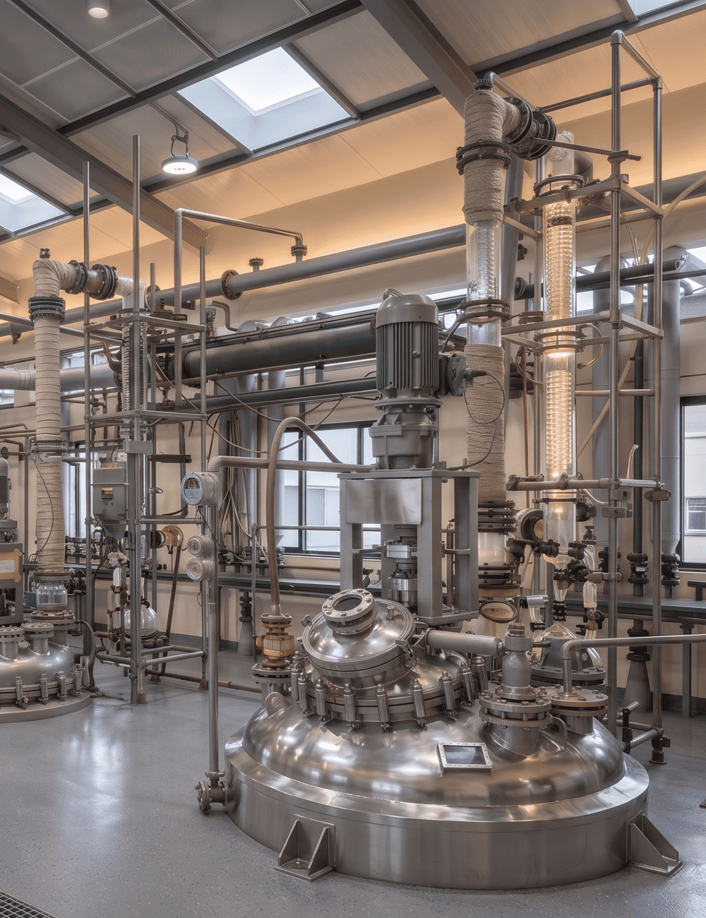 Boiler and cyclone unit at the Omesa manufacturing facility
